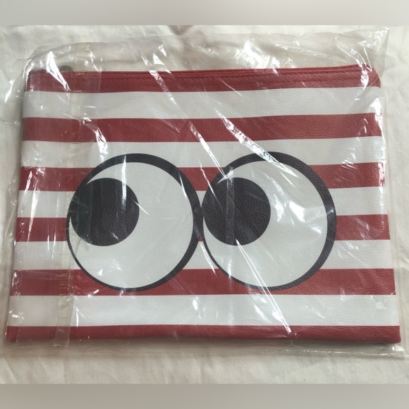 Marianne Kate Red and White striped Pouch - Picture 4 of 4
